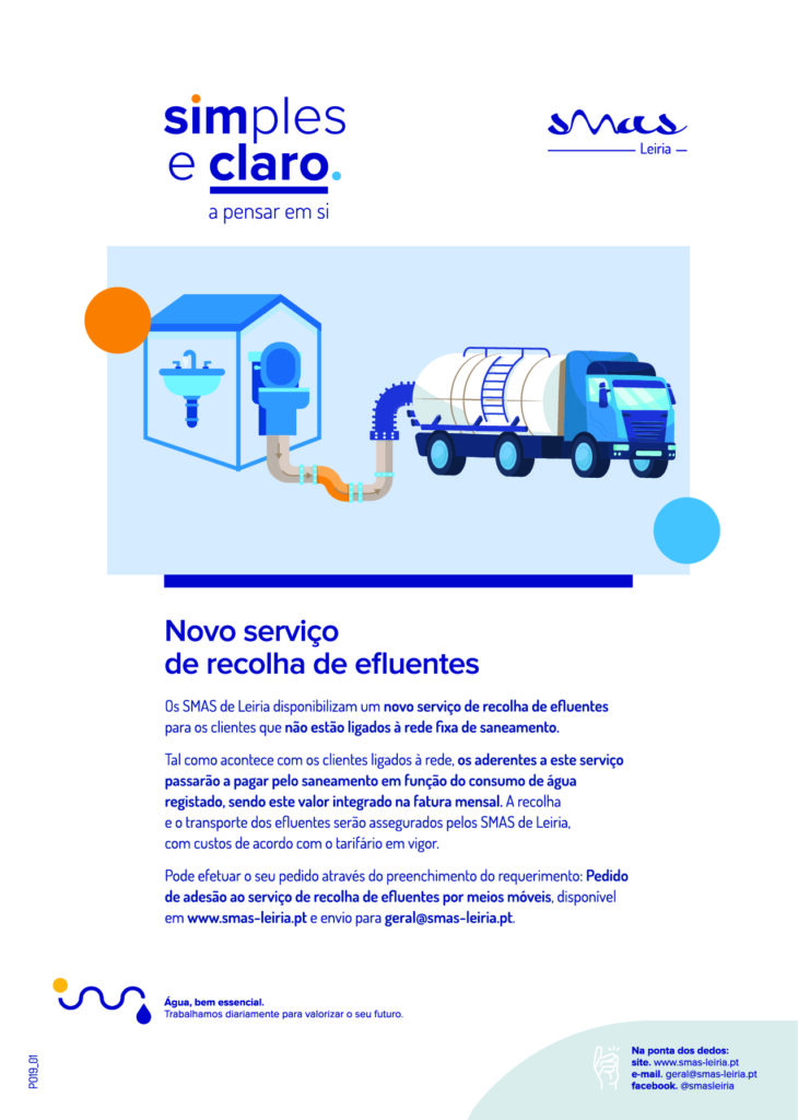 Novo serviço de recolha de efluentes 