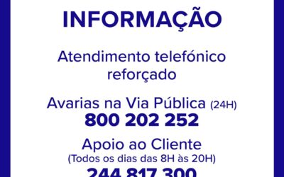 📞 Atendimento telefónico reforçado